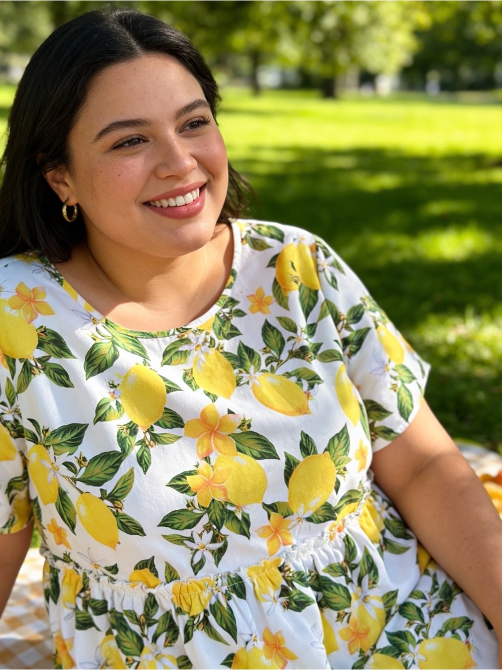 Emery Rose Lemon Drop Babydoll Tunic Top Sz 1XL